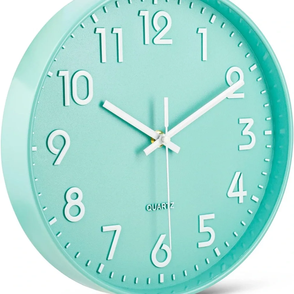 NEW Modern Aqua Wall Clock/ Battery / home decor